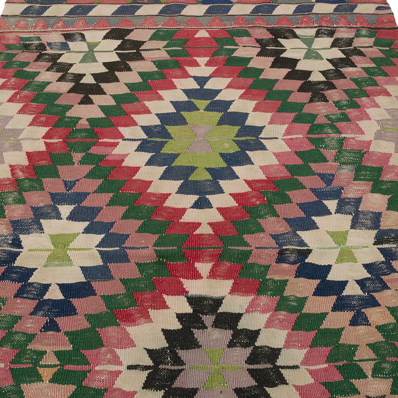 Vintage Turkish Kilim Rug - 4' 1" x 7' 10" (49" x 94") - K0085528