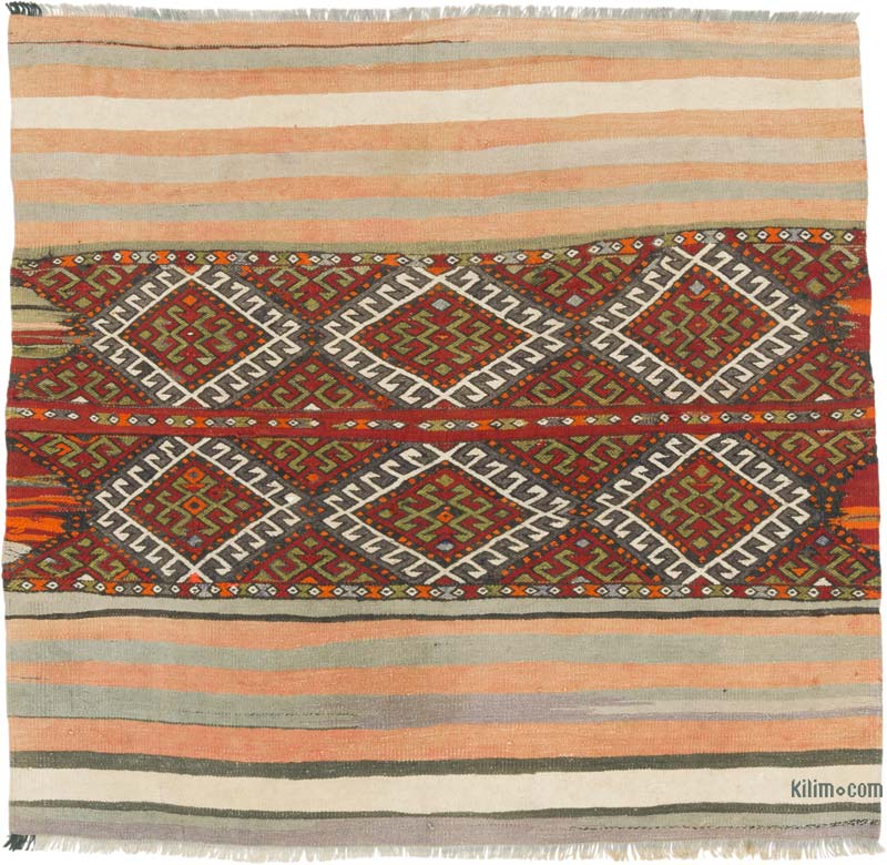 Vintage Malatya Kilimi - 116 cm x 108 cm - K0085532