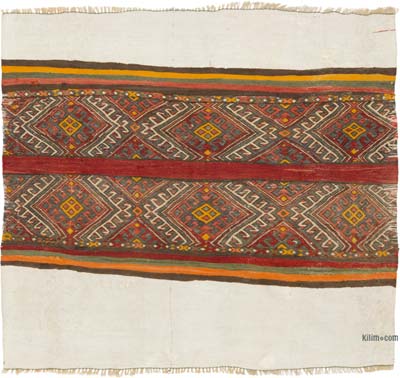 Vintage Sivas Kilim Rug - 3' 11" x 3' 7" (47" x 43")