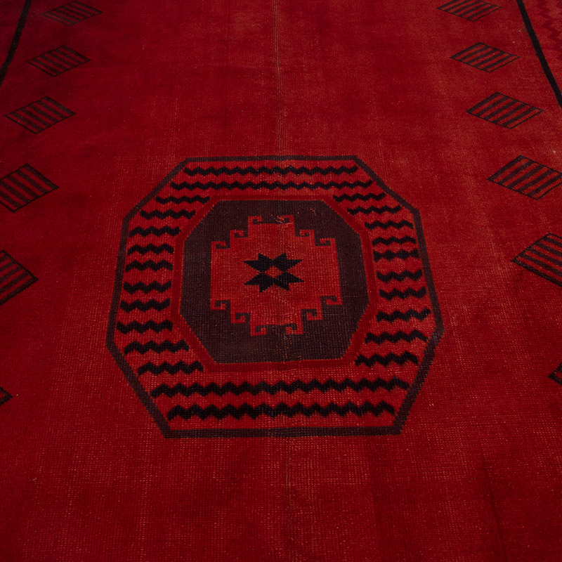 Over-dyed Vintage Hand-Knotted Turkish Rug - 5' 7" x 9' 1" (67" x 109") - K0085539