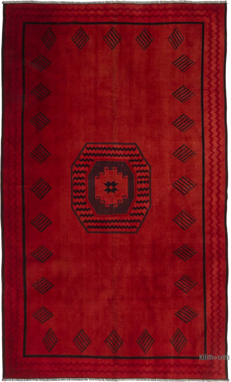 Over-dyed Vintage Hand-Knotted Turkish Rug - 5' 7" x 9' 1" (67" x 109") - K0085539
