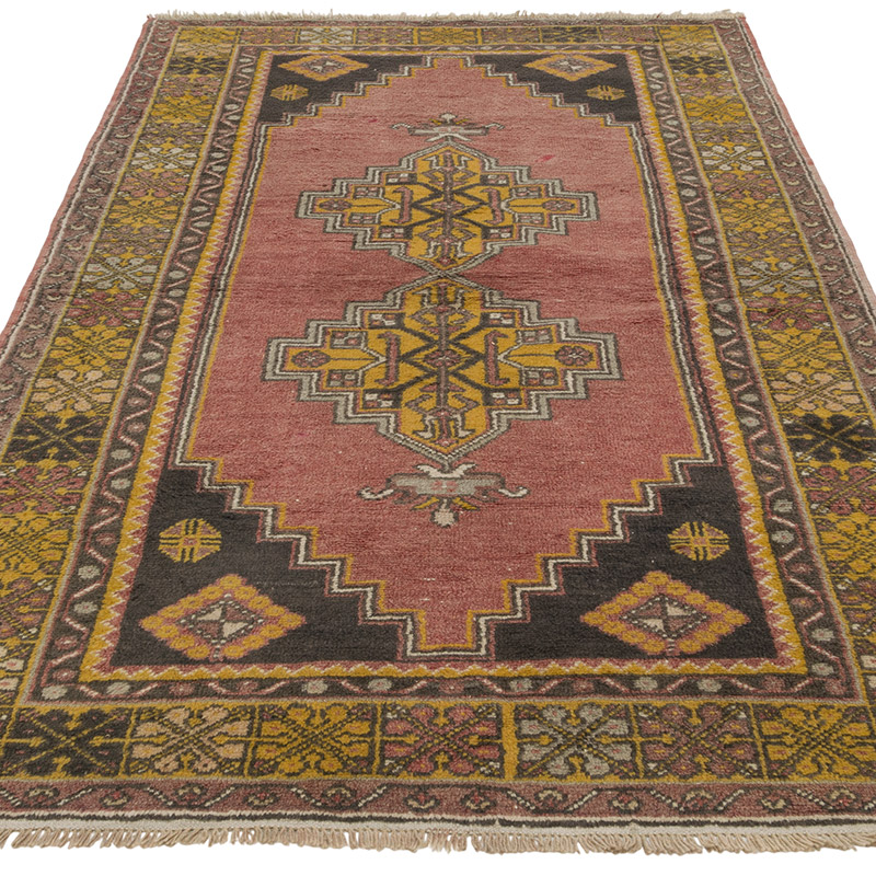 Alfombra Vintage Turca Anudada a Mano - 120 cm x 210 cm - K0085540