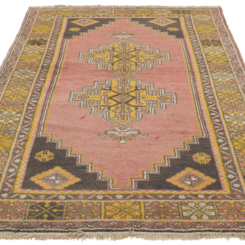 Alfombra Vintage Turca Anudada a Mano - 120 cm x 210 cm - K0085540