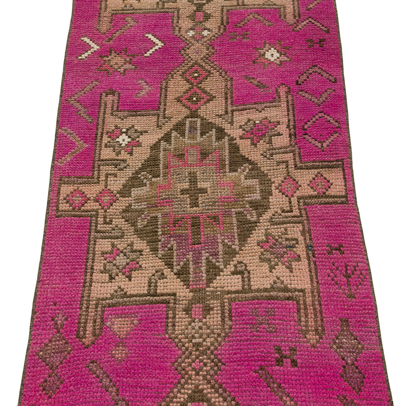 Vintage Turkish Hand-Knotted Rug - 2' 2" x 11'  (26" x 132") - K0085541