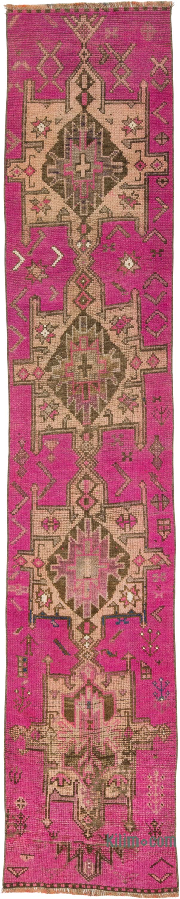 Vintage Turkish Hand-Knotted Rug - 2' 2" x 11'  (26" x 132") - K0085541