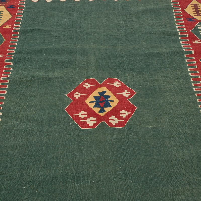 New Handwoven Turkish Kilim Rug - 5' 7" x 7' 5" (67" x 89") - K0085542