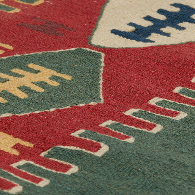 New Handwoven Turkish Kilim Rug - 5' 7" x 7' 5" (67" x 89") - K0085542