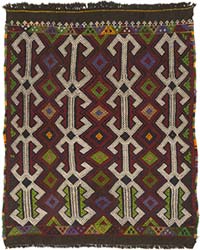 Vintage Anatolian Jijim Rug - 3' 9" x 4' 6" (45" x 54")