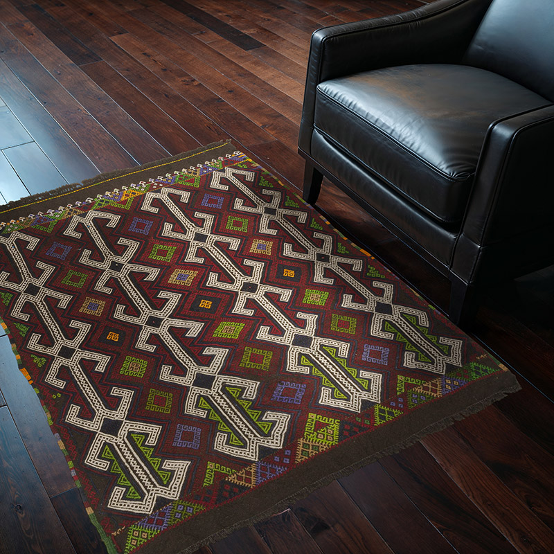 Vintage Anatolian Jijim Rug - 3' 9" x 4' 6" (45" x 54") - K0085543