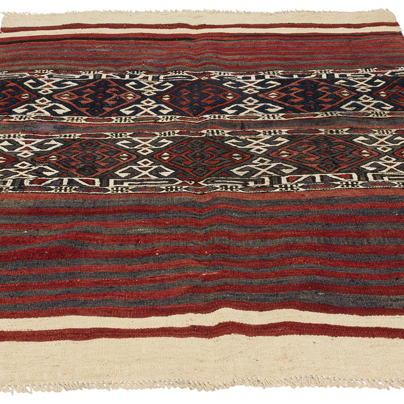 Vintage Malatya Kilim Rug - 4' 2" x 5' 1" (50" x 61") - K0085544