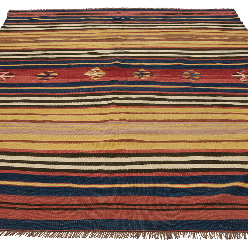 Vintage Manastir Kilim Rug - 5' 6" x 7' 4" (66" x 88") - K0085552