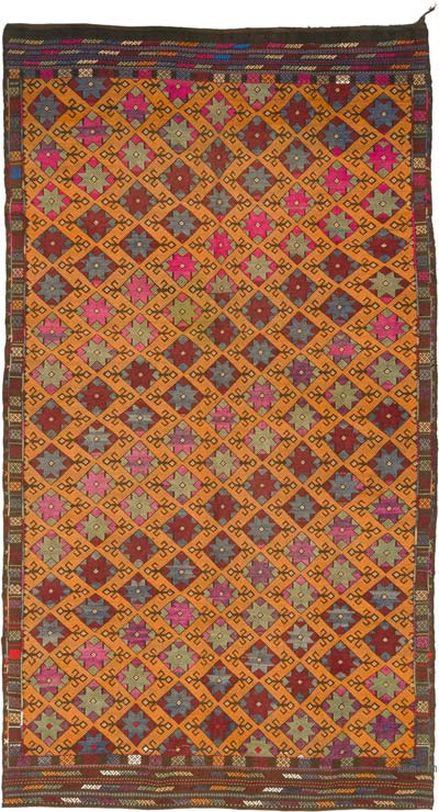 Vintage Anatolian Jijim Rug - 5' 5" x 9' 8" (65" x 116")