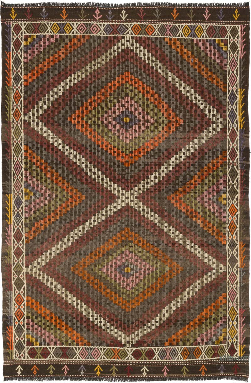 Vintage Anatolian Jijim Rug - 6'  x 8' 8" (72" x 104") - K0085574