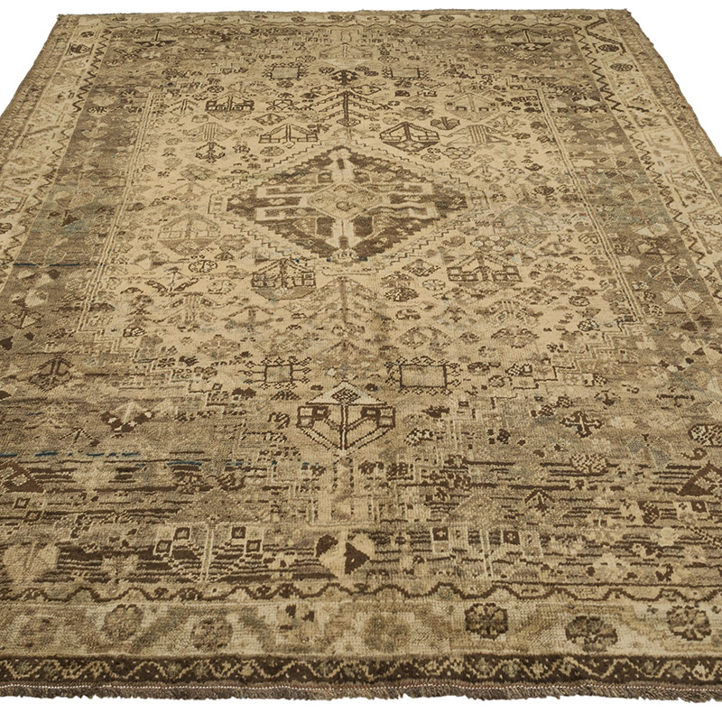 Alfombra Vintage Turca Anudada a Mano - 171 cm x 253 cm - K0085577
