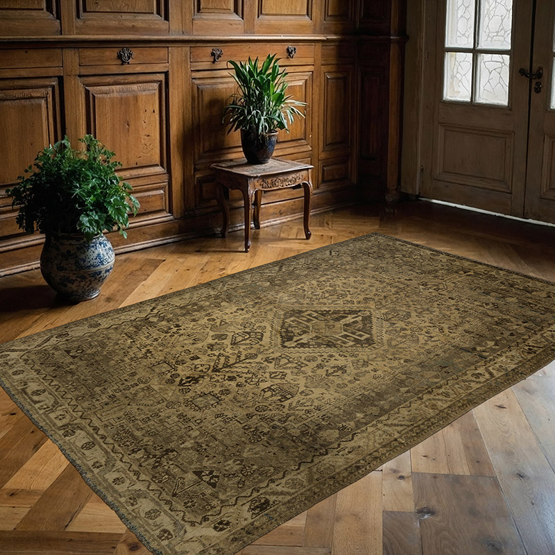 Alfombra Vintage Turca Anudada a Mano - 171 cm x 253 cm - K0085577