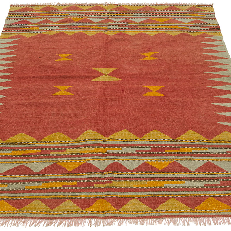 Vintage Cal Kilim Rug - 3' 10" x 4' 9" (46" x 57") - K0085578