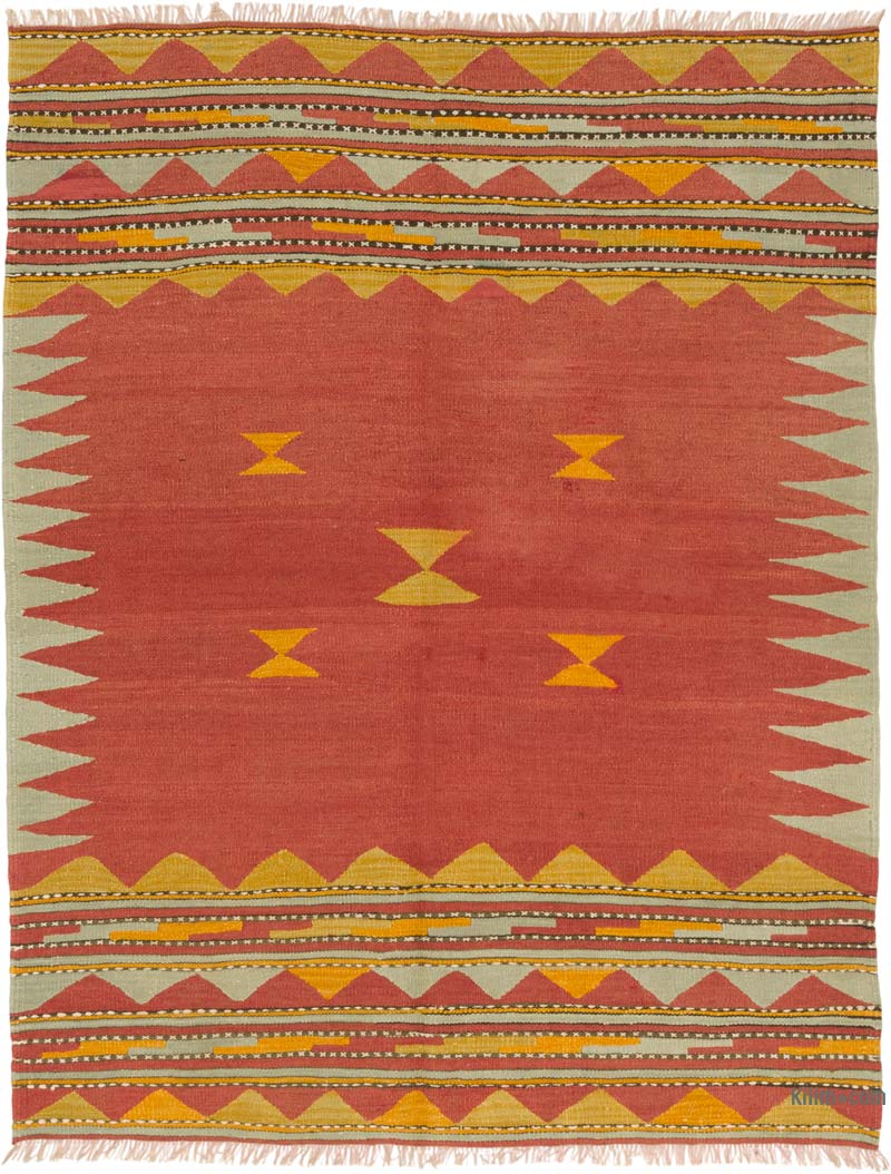 Vintage Cal Kilim Rug - 3' 10" x 4' 9" (46" x 57") - K0085578
