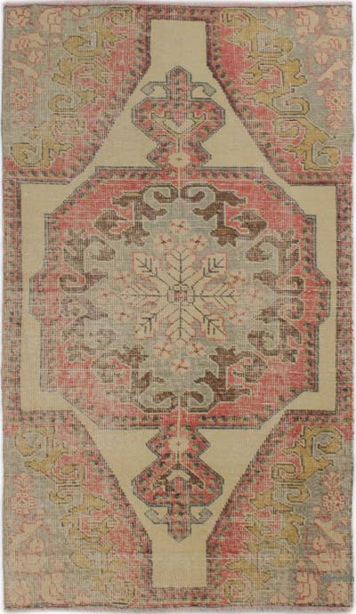 El Dokuma Vintage Halı - 105 cm x 183 cm