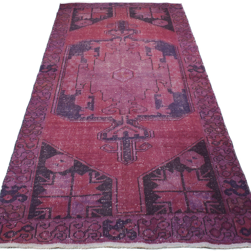 Alfombra Turca Vintage Sobre-teñida - 118 cm x 268 cm - K0085584