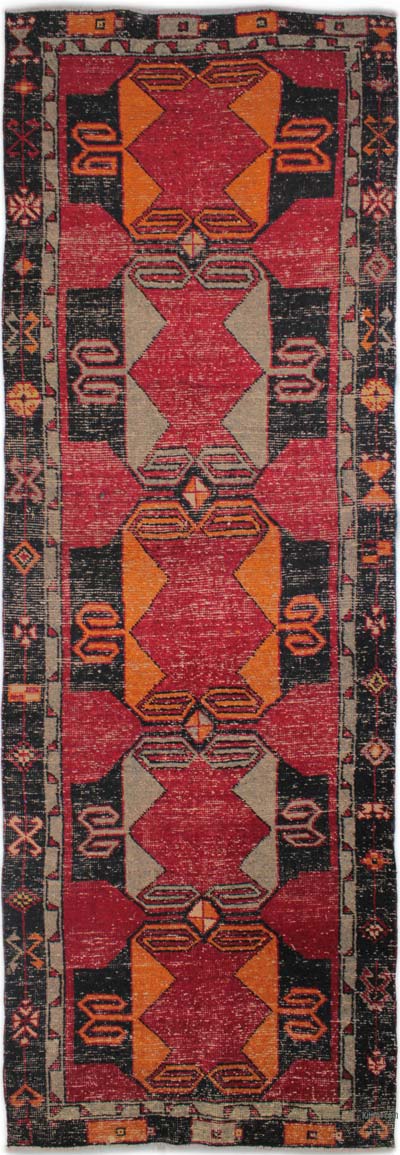 El Dokuma Vintage Halı - 110 cm x 333 cm