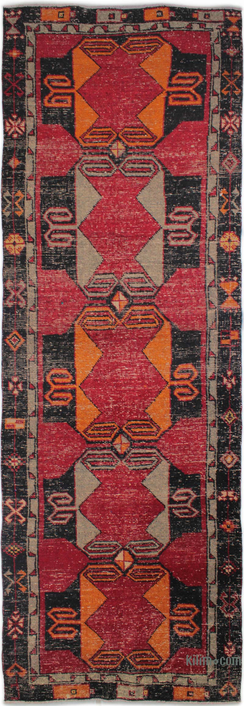 Vintage Turkish Hand-Knotted Rug - 3' 7" x 10' 11" (43" x 131") - K0085585