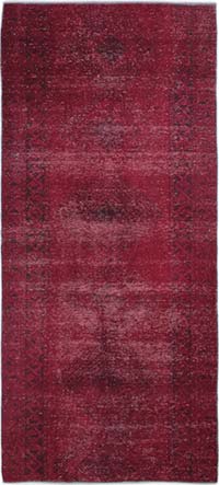 Boyalı El Dokuma Vintage Halı - 110 cm x 240 cm