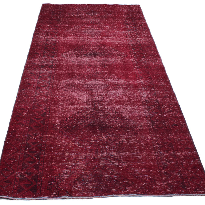 Alfombra Turca Vintage Sobre-teñida - 110 cm x 240 cm - K0085586