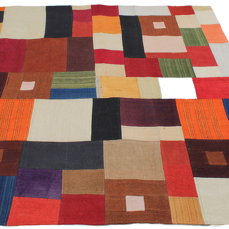 Patchwork Kilim Rug - 4' 11" x 5' 7" (59" x 67") - K0085591