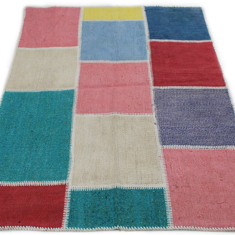 Patchwork Kilim Rug - 3' 7" x 4' 10" (43" x 58") - K0085592