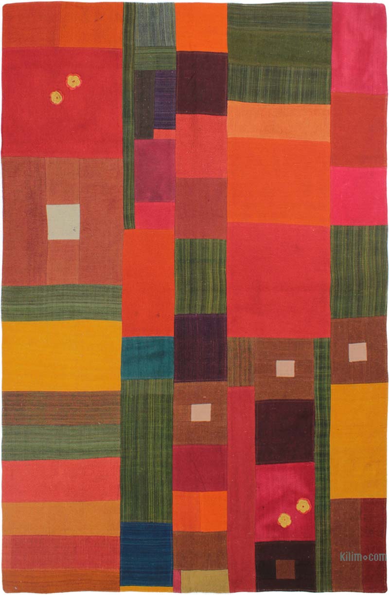 Alfombra Kilim de Retazos - 153 cm x 236 cm - K0085593