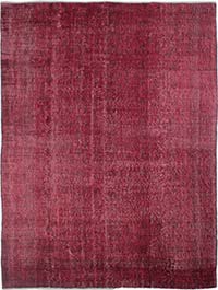 Over-dyed Vintage Hand-Knotted Turkish Rug - 6' 5" x 8' 6" (77" x 102")
