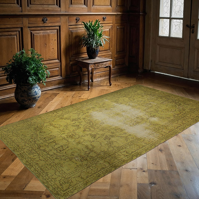 Boyalı El Dokuma Vintage Halı - 143 cm x 257 cm - K0085596