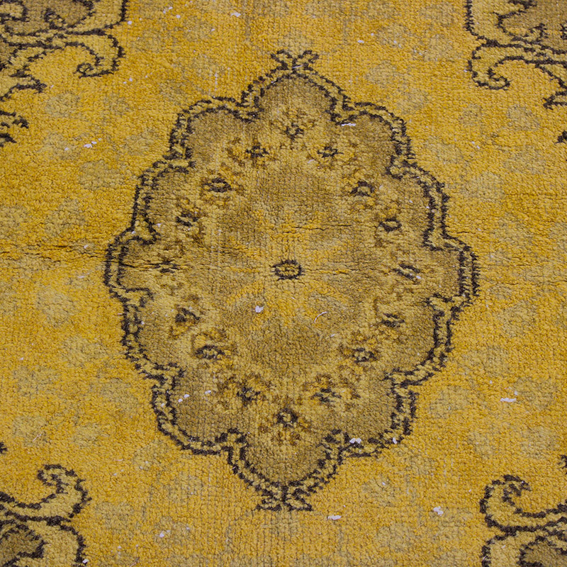 Over-dyed Vintage Hand-Knotted Turkish Rug - 5' 8" x 8' 9" (68" x 105") - K0085597