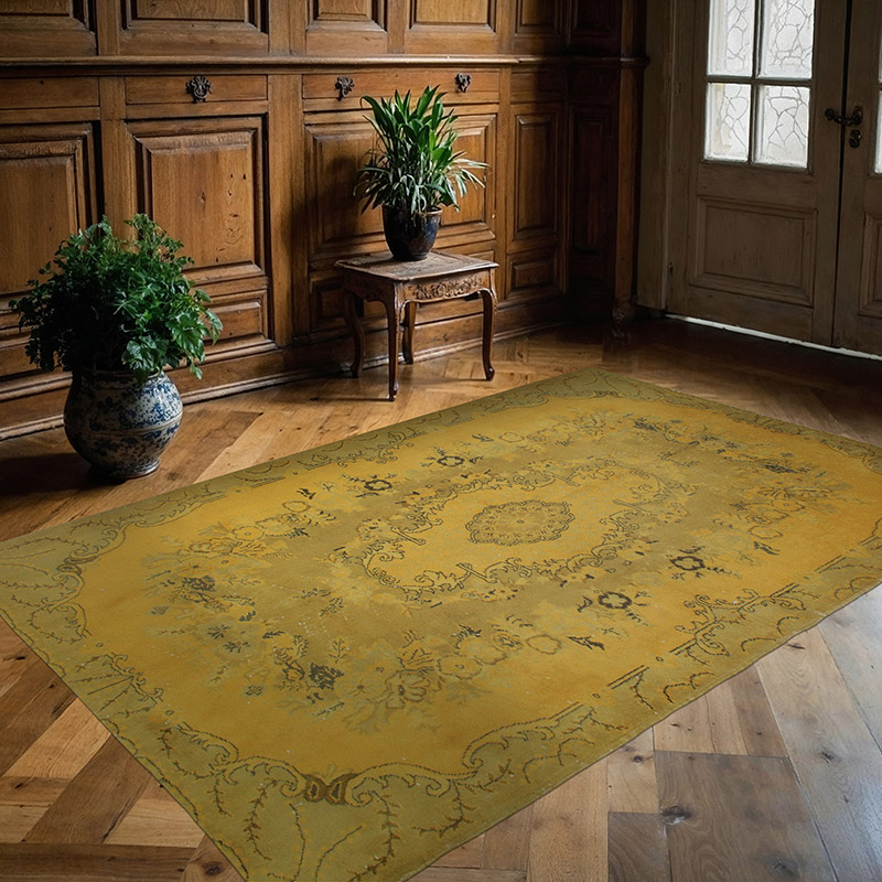 Boyalı El Dokuma Vintage Halı - 173 cm x 267 cm - K0085597