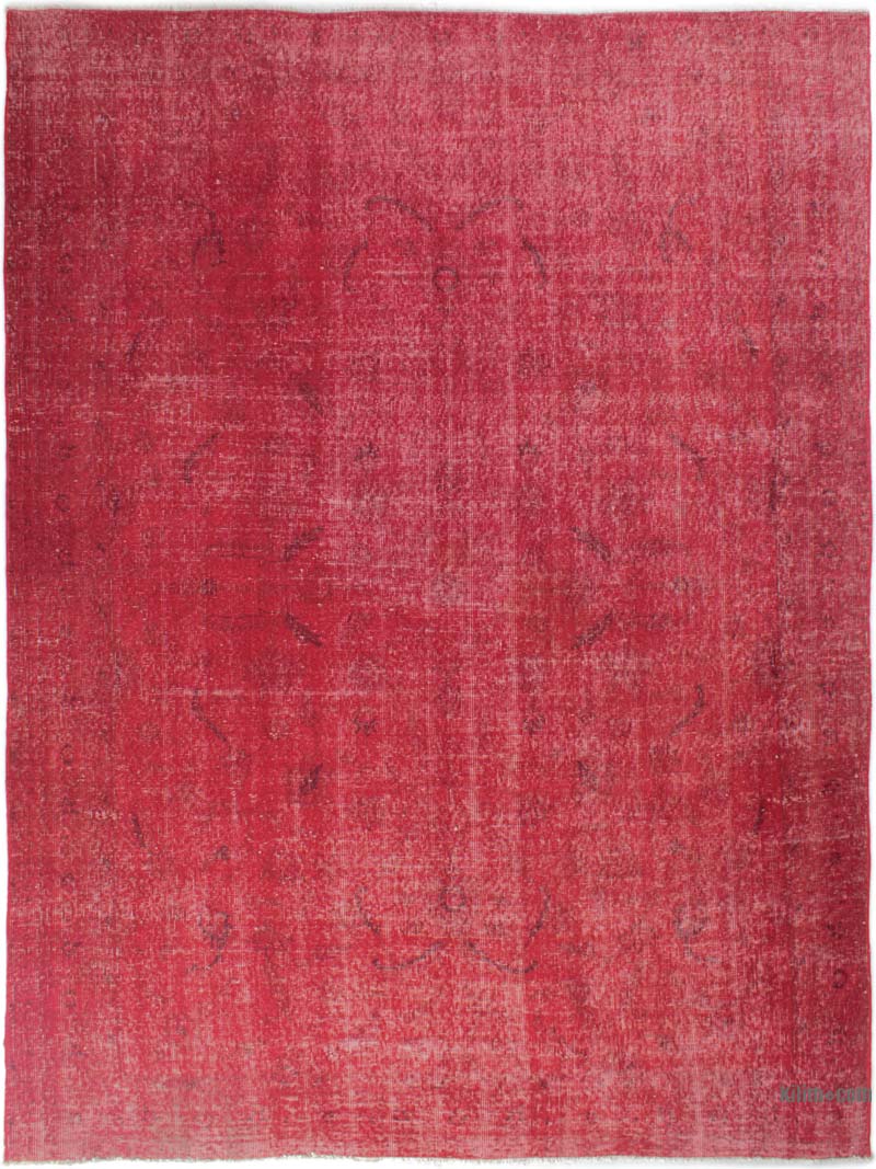 Over-dyed Vintage Hand-Knotted Turkish Rug - 6' 4" x 8' 7" (76" x 103") - K0085600