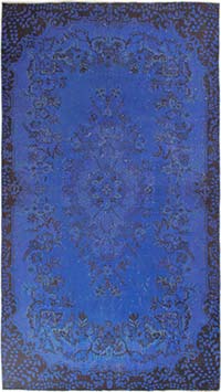 Over-dyed Vintage Hand-Knotted Turkish Rug - 5' 7" x 10' 1" (67" x 121")