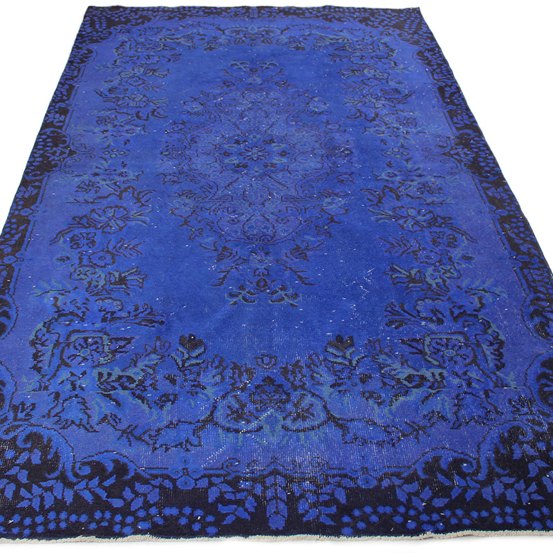 Over-dyed Vintage Hand-Knotted Turkish Rug - 5' 7" x 10' 1" (67" x 121") - K0085601