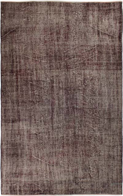 Boyalı El Dokuma Vintage Halı - 161 cm x 266 cm