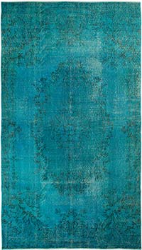 Over-dyed Vintage Hand-Knotted Turkish Rug - 5' 5" x 9' 8" (65" x 116")