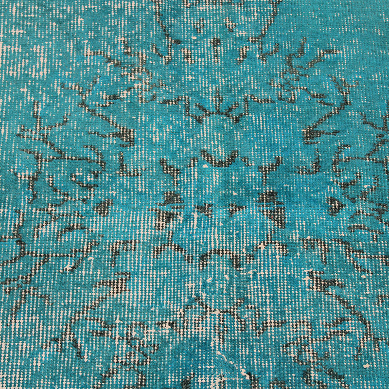 Over-dyed Vintage Hand-Knotted Turkish Rug - 5' 5" x 9' 8" (65" x 116") - K0085605