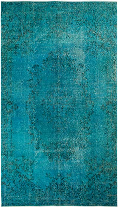 Boyalı El Dokuma Vintage Halı - 166 cm x 295 cm