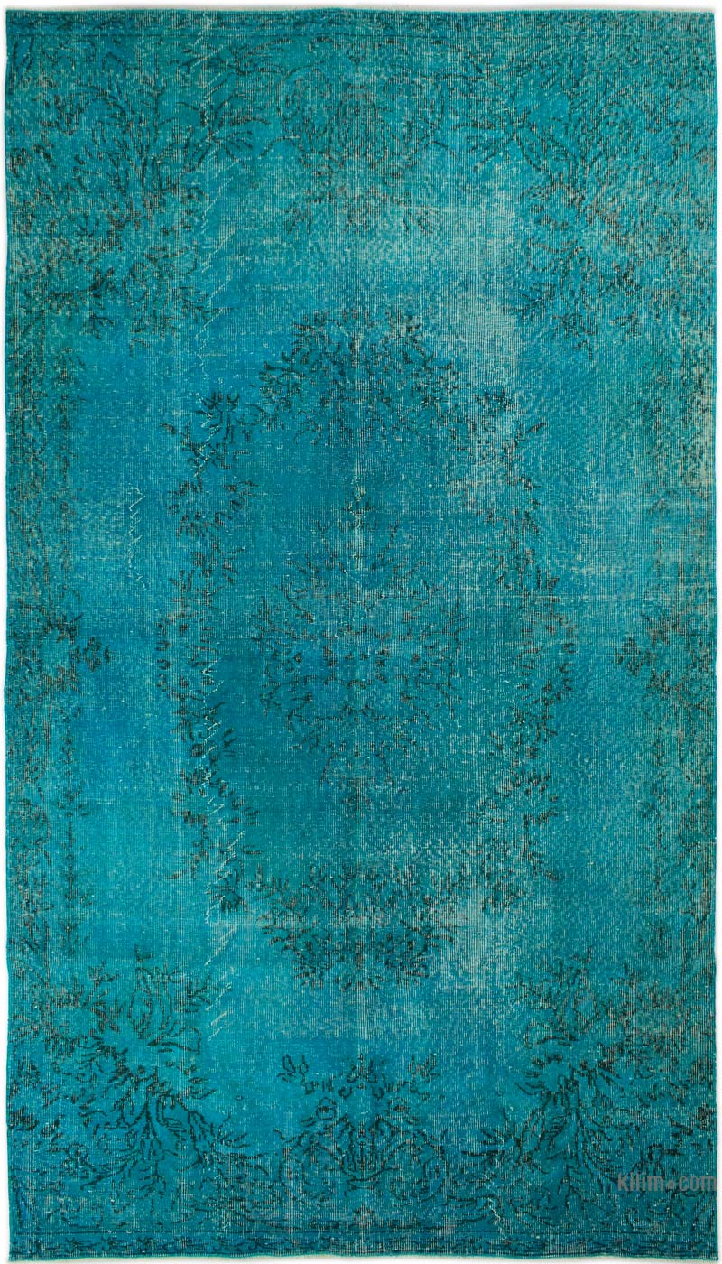 Over-dyed Vintage Hand-Knotted Turkish Rug - 5' 5" x 9' 8" (65" x 116") - K0085605