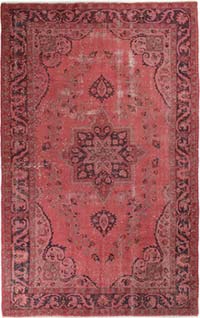 Alfombra Turca Vintage Sobre-teñida - 176 cm x 286 cm