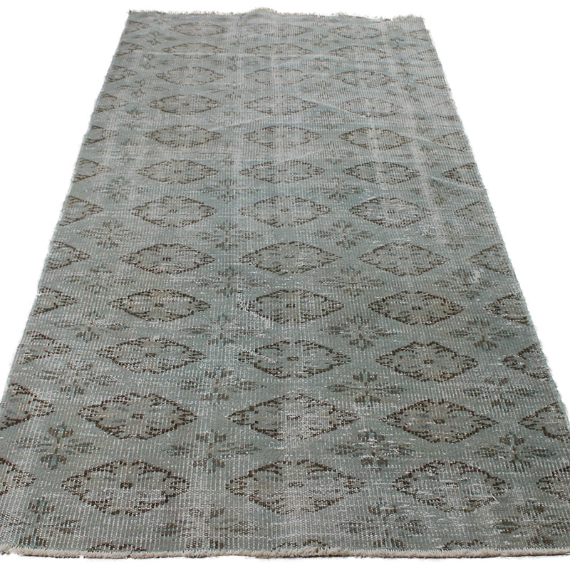 Alfombra Turca Vintage Sobre-teñida - 108 cm x 228 cm - K0085607