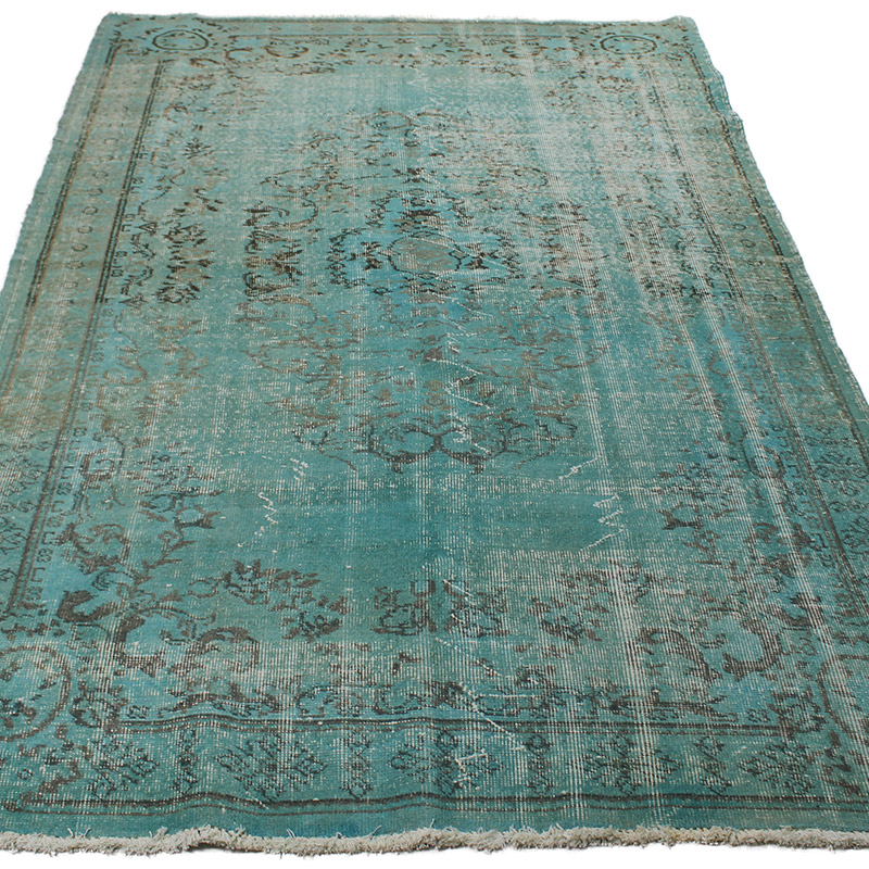 Alfombra Turca Vintage Sobre-teñida - 159 cm x 256 cm - K0085608