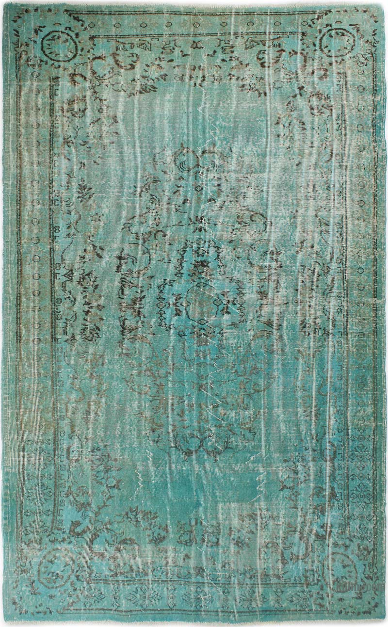 Alfombra Turca Vintage Sobre-teñida - 159 cm x 256 cm - K0085608