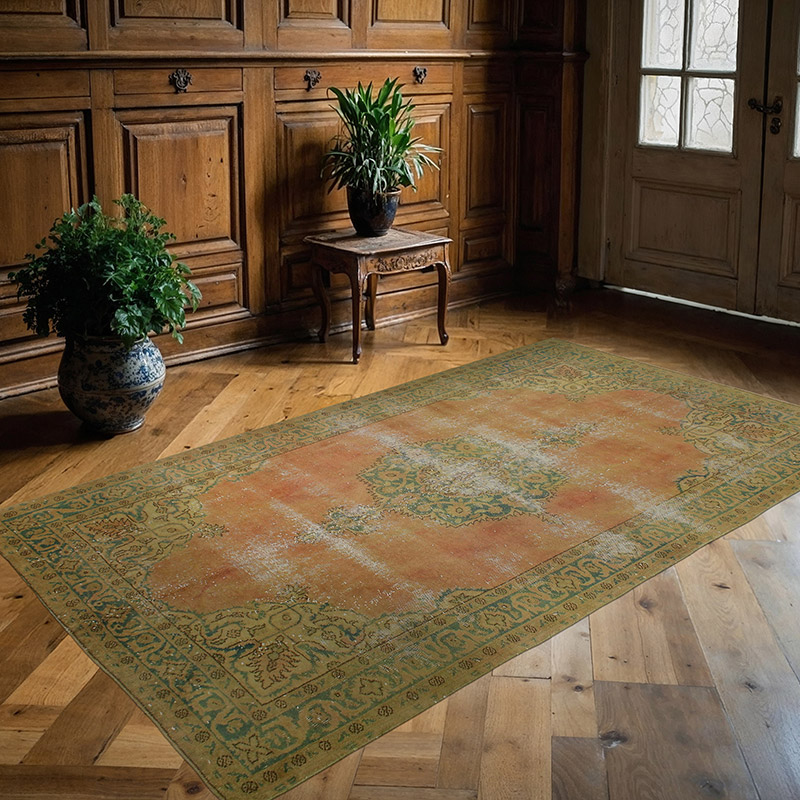 Alfombra Turca Vintage Sobre-teñida - 150 cm x 261 cm - K0085610