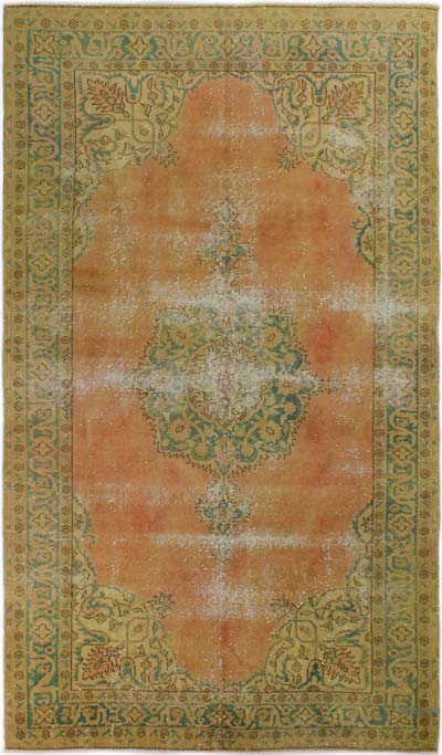 Boyalı El Dokuma Vintage Halı - 150 cm x 261 cm
