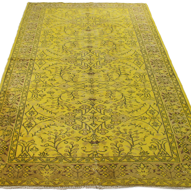 Alfombra Turca Vintage Sobre-teñida - 145 cm x 255 cm - K0085611