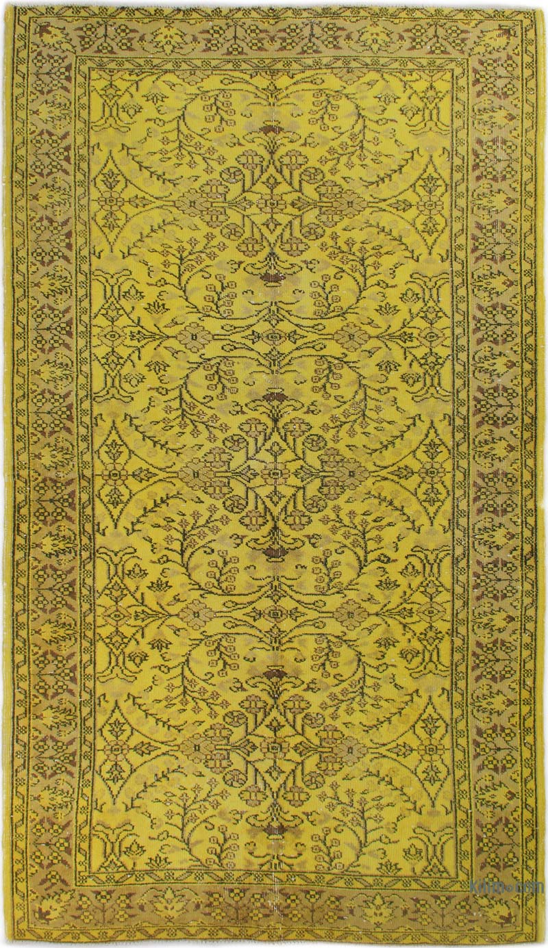 Alfombra Turca Vintage Sobre-teñida - 145 cm x 255 cm - K0085611